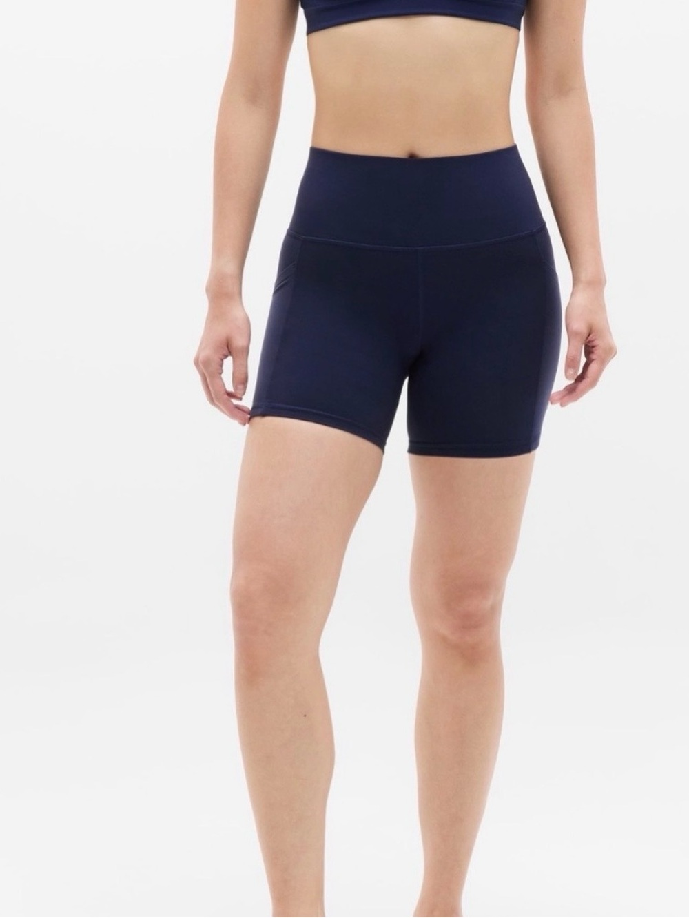 Athleta Interval Stash 5” Short Navy Blue Women’s Size XL Running Yoga Workout